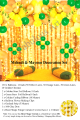 Mehndi / Mayon Balloon Decoration Set | Mayoon Balloon Decoration | Mayo Balloon Decoration Set | Wedding Decoration | Yellow Balloon | Golden Balloon | Green Balloon | Mehndi Decoration Set | Dholki Decoration Set | Decoration for Wedding Mayo Set. 