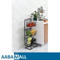 3-Tier Wire Basket Stand - Snack Fruit Vegetable Produce Metal Hanging Storage Bin for Kitchen Pantry - Free-Standing or Stacking Organizer - Discounted Offer. 