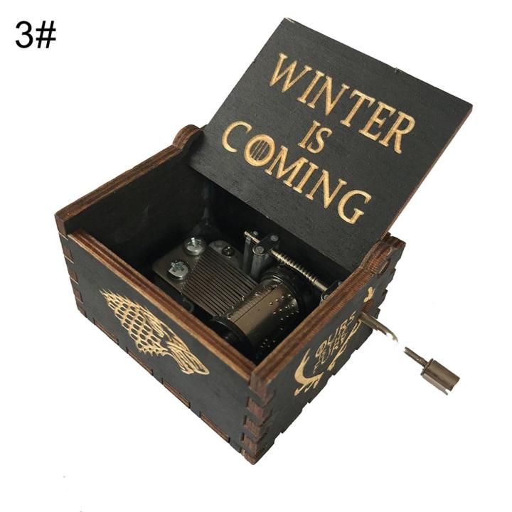 Wooden Carved Design Game of Thrones Harry Potter Music Box Musical Toy Gift