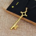 Attack On Titan Eren Key Necklace Metal Entering The Giant Logo Cosplay Jewelry Toy Costumer Ornaments. 