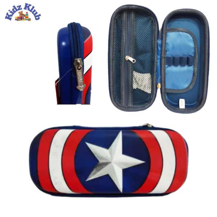 Marvel Avengers Captain America Pencil Pouch Size : 8.5 Inch x 4 Inch | KidzKlub