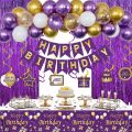 Purple happy birthday theme birthday decoration package birthday decoration kit birthday decoration ideas birthday party deals birthday decoration combo Birthday Decorations Items Online birthday store, balloons, birthday themes for girls, decorations, bi. 