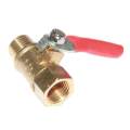 Female x Male 1/4inch Brass Fluid Air Gasoline Ball Valve Shut Off Switch Lever, Switch Valves. 