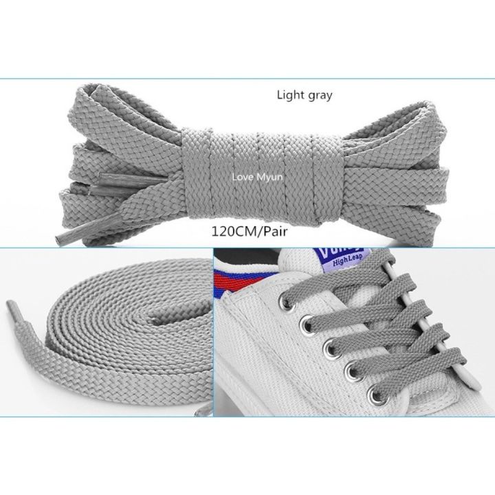 1 Pair Unisex Shoelaces Men Women Boy Girls Sport Casual Nylon Shoe Laces White Black Yellow Green