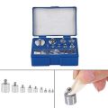 17 Pcs Calibration Weights Set, 10Mg-100G Grams Weights Calibration, Precision Steel Calibration Weight Kit. 
