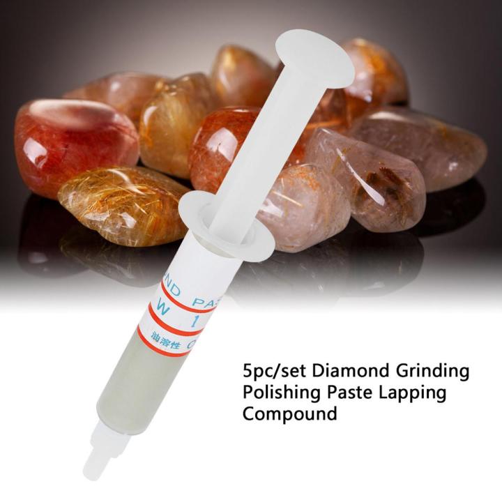 5pc/set Diamond Grinding Polishing Paste Lapping Compound Grit W0.5-W40 320~10000 Abrasive Paste