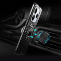 Quiberk for Xiaomi Redmi Note 14 4G 5G Note 14 Pro+ Plus 5G Case Shockproof Armor Metal Ring Stand Holder Hard Protective Cover. 