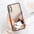 【AmbitionmA】Cute Cat Refuse to kiss Matte Clear Coque For Samsung S23 5G Case Galaxy S20 S21 FE S22 Ultra S10 Lite S8 S9 Plus Silicone Cover. 