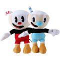 25cm Plush Toy Cuphead Plush Doll Mugman Toy Game Souvenir Soft Stuffed Toy. 