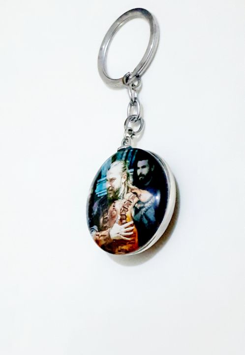 Ertugrul Ghazi Bey Turkish QAYI Glass Coated Shiny Key Chain