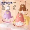 Water Cup Adorable Cartoon Design Cute Pot Belly Cup with Straw. 