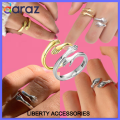 Romantic Punk Rings for Women Girls Hand Strap Love Hug Ring Fashion Lady Men  Adjustable. 