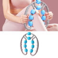 l U Shape Trigger Point Massage Roller Arm Leg Neck Muscle Tissue Fitness Gym Yoga Pilates Sports 8 Wheels. 