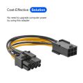 SATA PCIe 6 Pin Female to 8 Pin Male Power Adapter Cable ( Sata 6 pin to 8 Pin Power cable ). 