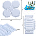 Coaster Resin Mold Kit DIY for Epoxy Resin Casting Coasters Home. 