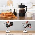 French Press Coffee & Tea Maker 12Oz, Thickened Borosilicate Glass Coffee Press Rust-Free and Dishwasher Safe,Black ， french press. 
