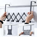 6 OVER THE DOOR HOOKS Expandable WASH ROOM COAT HANGER CLOTHES TOWEL STORAGE. 