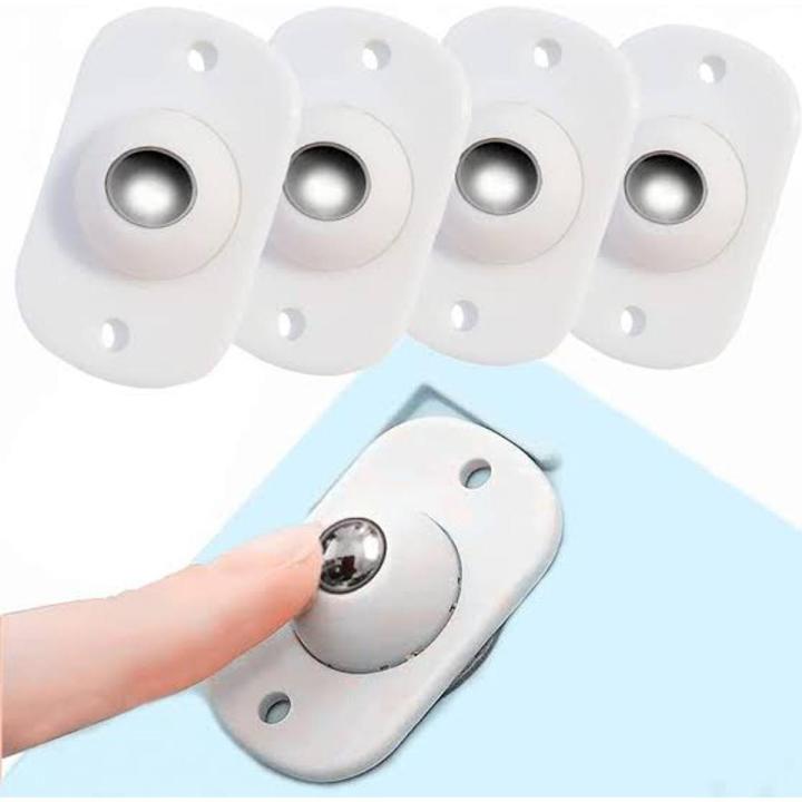4PC Self Adhesive Pulley 360º Rotating Wheels Mini Swivel Casters Wheels,Universal Wheels For Furniture Various Storage Boxes