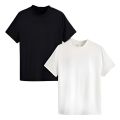 Pack of 2 Black or White T-Shirt for Men with High Quality Fabric. 