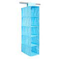 Closet Organizer Hanging Storage Bag Wardrobe Cloth Organizer 5 Layers Shelf Foldable Clothing Storage Rack Shelves. 