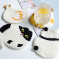 Cat Felt Coasters Handmade Wool Felt Coasters Water Absorbent Cup Pad Cute Funny Cartoon Drink Coasters Felt Cup Mat For Dining. 