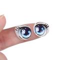 5 Pair Boy/Girl Long eyelashes Decals Glass crystal Eye Chips Paper Cartoon Eyes Stickers Anime Figurine Doll Face Organ Paster. 