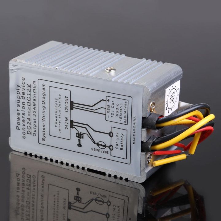 []24V to 12V DC-DC Car Supply Inverter Converter Conversion Device 30A - intl