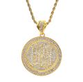 【happy one】Men Hip hop 6ix9ine Rapper pendant necklaces fashion Male Ice Bling rotating pendants necklace gifts. 