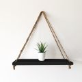 Dream Decor Rope Hanging Shelf - Natural Wood Wall Decor. 