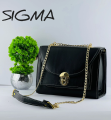Sigma bags for girls unique design long metal chain. 