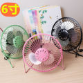 USB Metal Fan 6 Inch Plug-in Small Fan Student Dormitory Wrought Iron Office Desktop Mini Electric Fan Wholesale. 