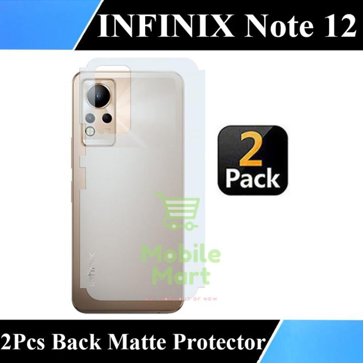 Infinix Note 12 Back Protector Carbon Fiber Matte Soft Skin Sheet For Infinix Note 12 - 2Pcs
