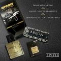 AREON Car Luxury Perfume 1.7 Fl Oz. (50ml) Glass Bottle Air Freshener, Platinum, Silver, Black. 