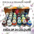 Colour Chem - Choose from a Pack of 06/12/18/24/30 colours: Colour Chem SILK Fabric Paint Plus Cotton, Organza Treatment Paints 30ml Each Bottle Available in all Colours/Shades. 