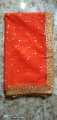 Net Dupatta 4 Side Gota Lase For Women Dyeable With Golden Lining And Border -  Net Dupatta for Girls / Ladies & Women - Chunri - Organza Dupatta in Black,  Red , White and More Different Colour - Stole - Scarf. 