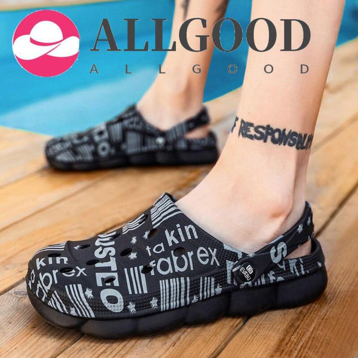 【ALLGOOD】Sandals for Men on Sale Women Sandals Men Slippers Slippers for Women Hole Shoes Beach Shoes Two Wear Men Sandals Plus Size 36-45
