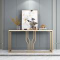 New stylish modern metal furniture golden console marble top console table. 