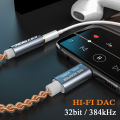 KEYSION HIFI DAC earphone Amplifier USB Type C to 3.5mm Headphone Jack audio adapter 32bit 384kHz Digital Decoder AUX Converter. 