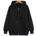 Jack Beos Black Zipper Fleece Pull Over Hoodie For Women 20092022. 
