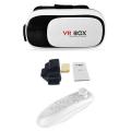 Virtual Reality Glasses With Bluetooth Remote - Black & White. 