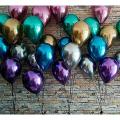 10 Metallic Balloons in Multi Colors For Birthday & Anniversary Decoration and Party Decoration. 