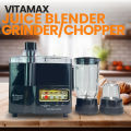 juicer blender machine 3 in 1 Grinder/ Chopper 1.5L Blender Capacity Over heat Protection Motor Unbreakable JAR & MILL Mincing cup & grinding cup 850W One Year Full Warranty juicermachine - blender machine - hand blender - Chopper - Grinder. 