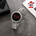 Luxurious Digital Bracelet Watch for Women & Girls - Full Diamond/Stone Studded LED Touch Screen Wristwatch. 