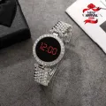 Luxurious Digital Bracelet Watch for Women & Girls - Full Diamond/Stone Studded LED Touch Screen Wristwatch. 