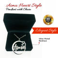 Aimu Pendant and Chain Silver Plated Necklace With Gift Box. 