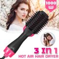 Original One Step 3 in 1 Electric Hot Air Brush, Dryer, Straightener, Ionic Volumizer 1000W High Power Personal Grooming Tool For Hair, Travelling Brush. 