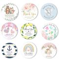 Personalized Baby Shower Thank You Favor Stickers,1.5~3 Inch Waterproof Round Sticker, Labels for Children's Birthday Party. 