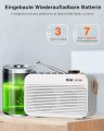 Greadio DAB/DAB+Digital FM Radio, Portable Mains and Battery Operated, Rechargeable Radio with Bluetooth, Best Reception, 80 Preset Transmitters, LED Display, TF/USB Drive for Home, Outdoor. 