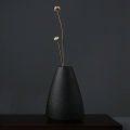 Modern Black Ceramic Flower Vase Centerpieces Office Desktop Decoration. 