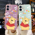 chenyyka For Huawei Y7A Case Thin New Design Side Edge Square Phone Cases Aesthetic Cartoon Winnie The Pooh Pattern Plating Silicone Casing Full Back Cover Camera Protection Shockproof Softcase. 